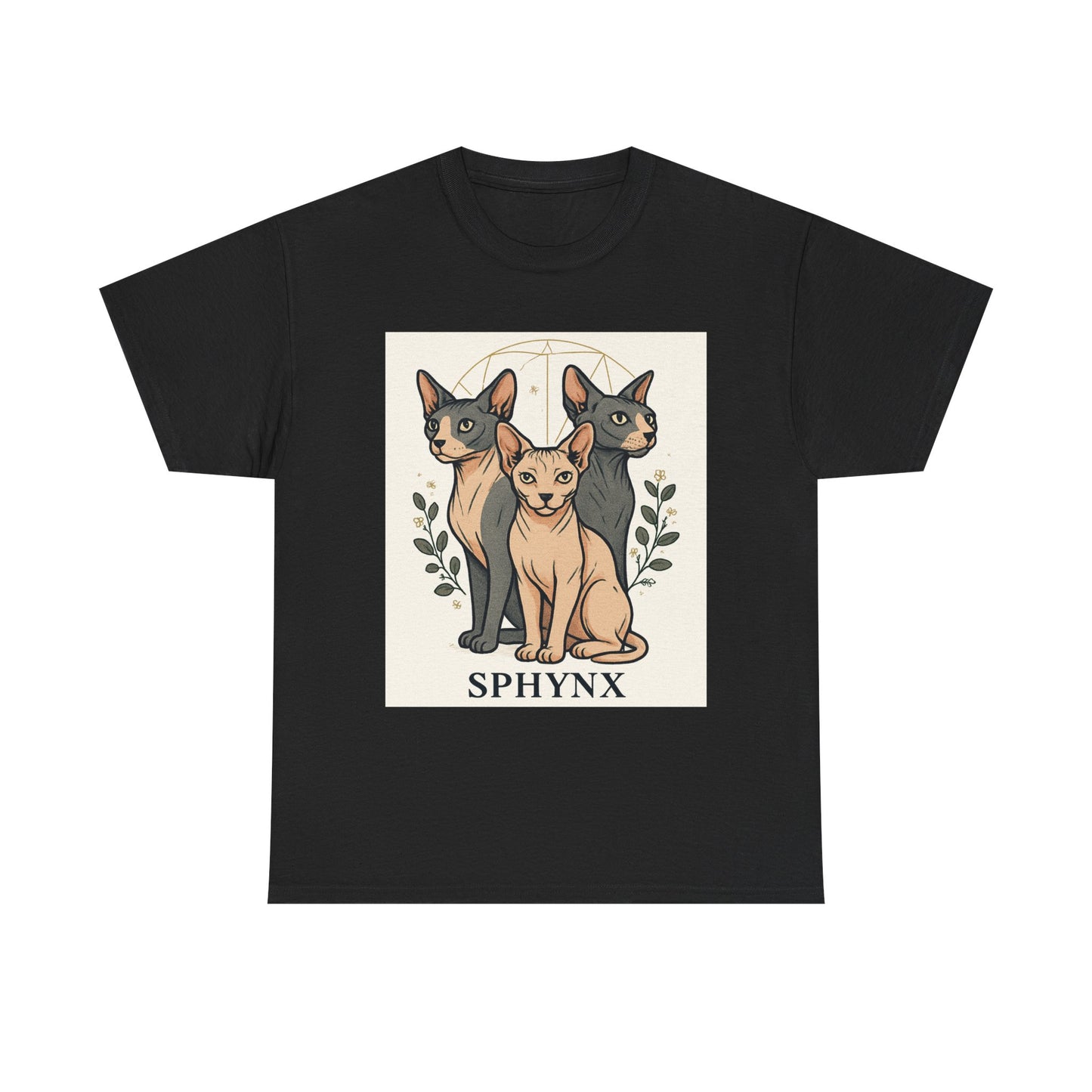 Sphynx Cat Graphic Tee - Unisex Heavy Cotton T-Shirt, Cat Lover Gift, Pet Mom Shirt, Vintage Style Tee, Funny Pet Humor