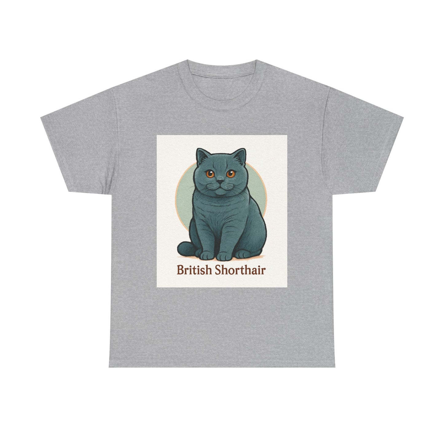 British Shorthair Cat Tee, Unisex Cotton T-Shirt, Cute Pet Lover Gift, Animal Lover Apparel, Cat Mom Shirt, Unique Birthday Present