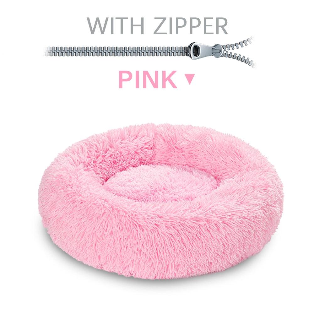 The Snugglepaws Plush Donut Pet Bed: Luxuriously Cozy Haven For Dogs And Cats