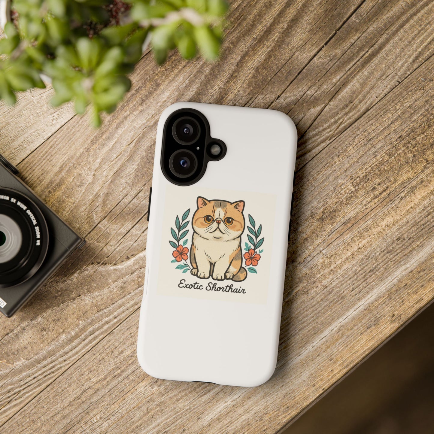 Cute Cat Phone Case, Exotic Shorthair Design, Pet Lovers Gift, Animal Lover Accessory, Custom Phone Cover, Cat Mom Gift