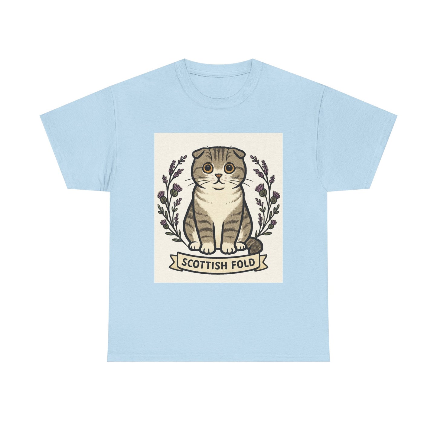 Scottish Fold Cat Tee for Cat Lovers, Cute Animal T-Shirt, Unisex Graphic Tee, Gifts for Pet Owners, Birthday Gift for Cat Owners