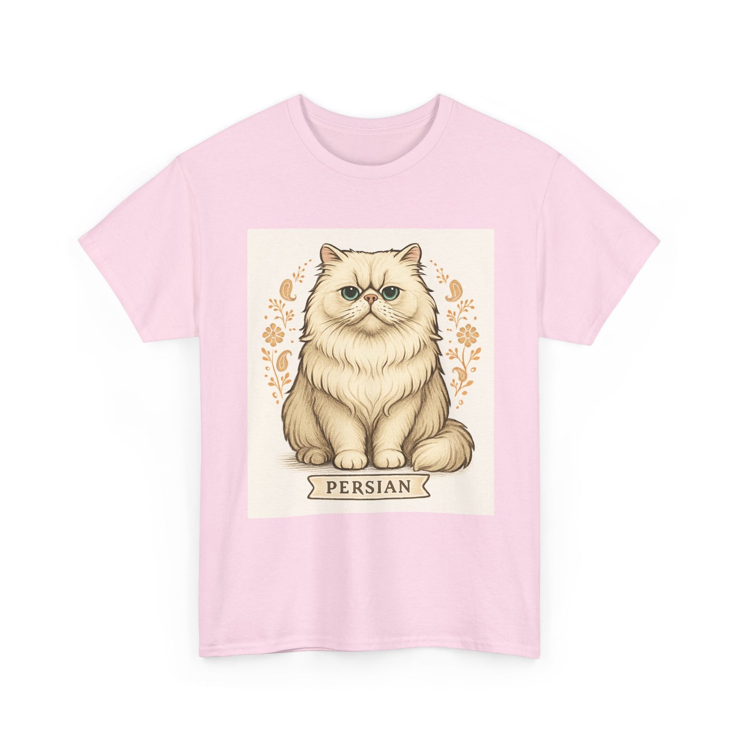Persian Cat Unisex Heavy Cotton Tee - Perfect Gift for Cat Lovers, Animal Lovers, Casual Wear, Pet Themed Fashion, Birthday Gifts
