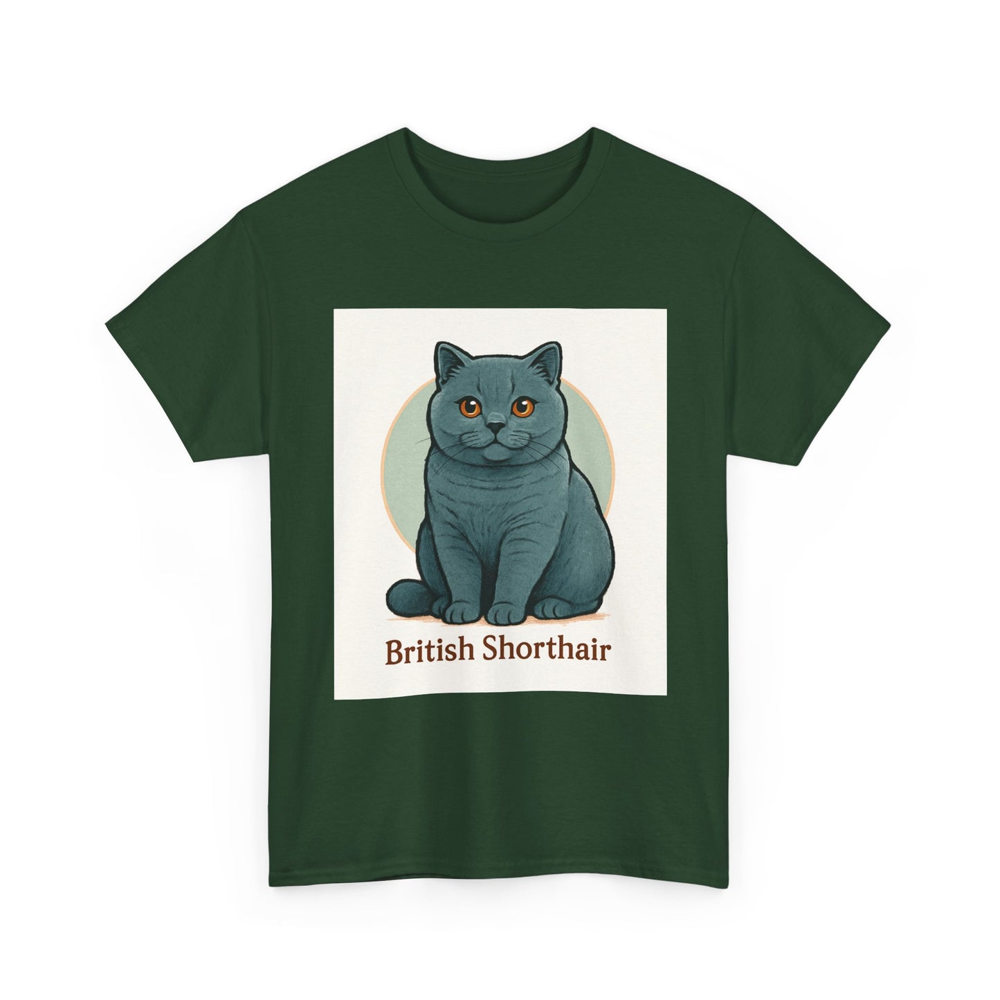 British Shorthair Cat Tee, Unisex Cotton T-Shirt, Cute Pet Lover Gift, Animal Lover Apparel, Cat Mom Shirt, Unique Birthday Present