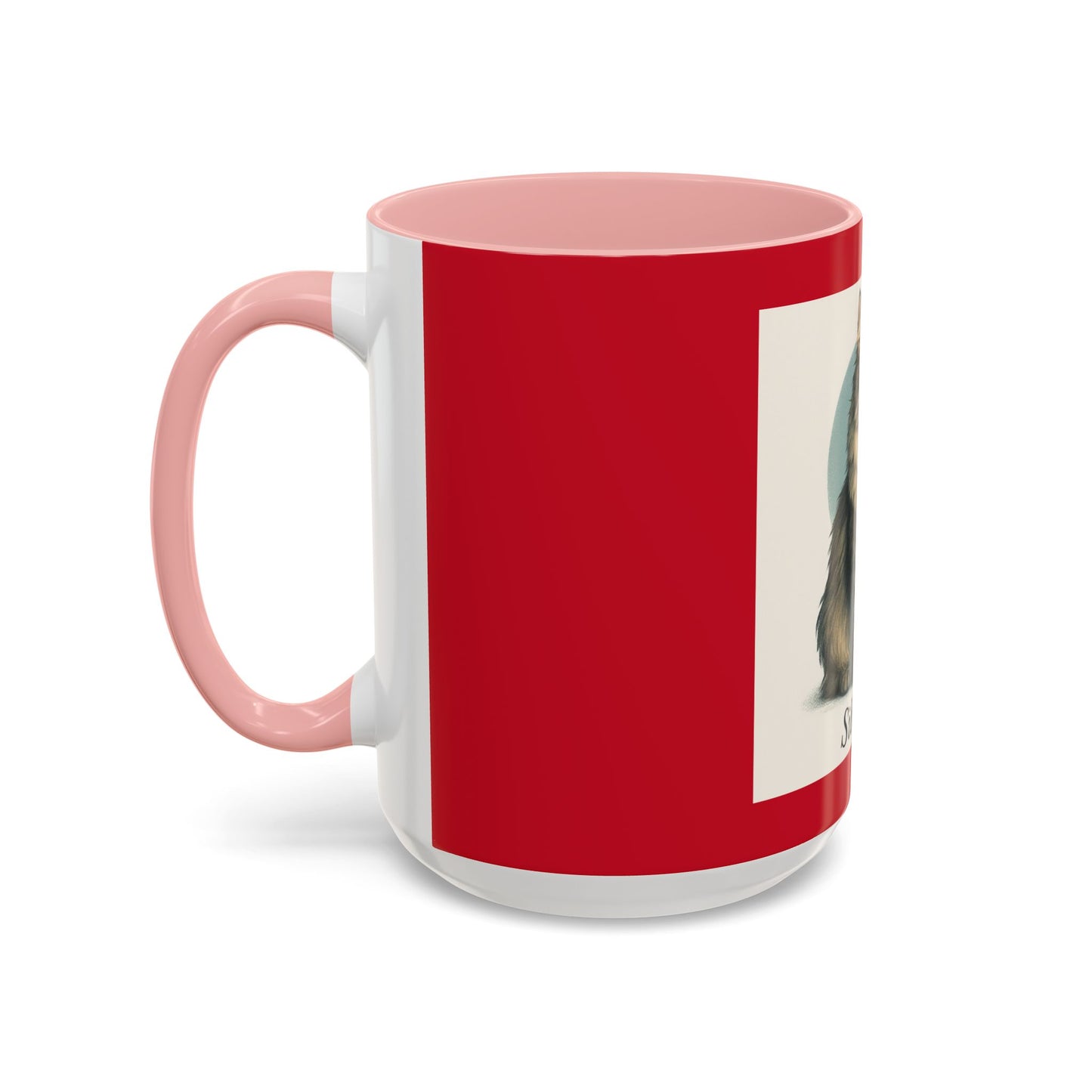 Siberian Cat Accent Coffee Mug, Unique Cat Lover Gift, Black Handle Mug, Animal Art, 11oz & 15oz Coffee Cup