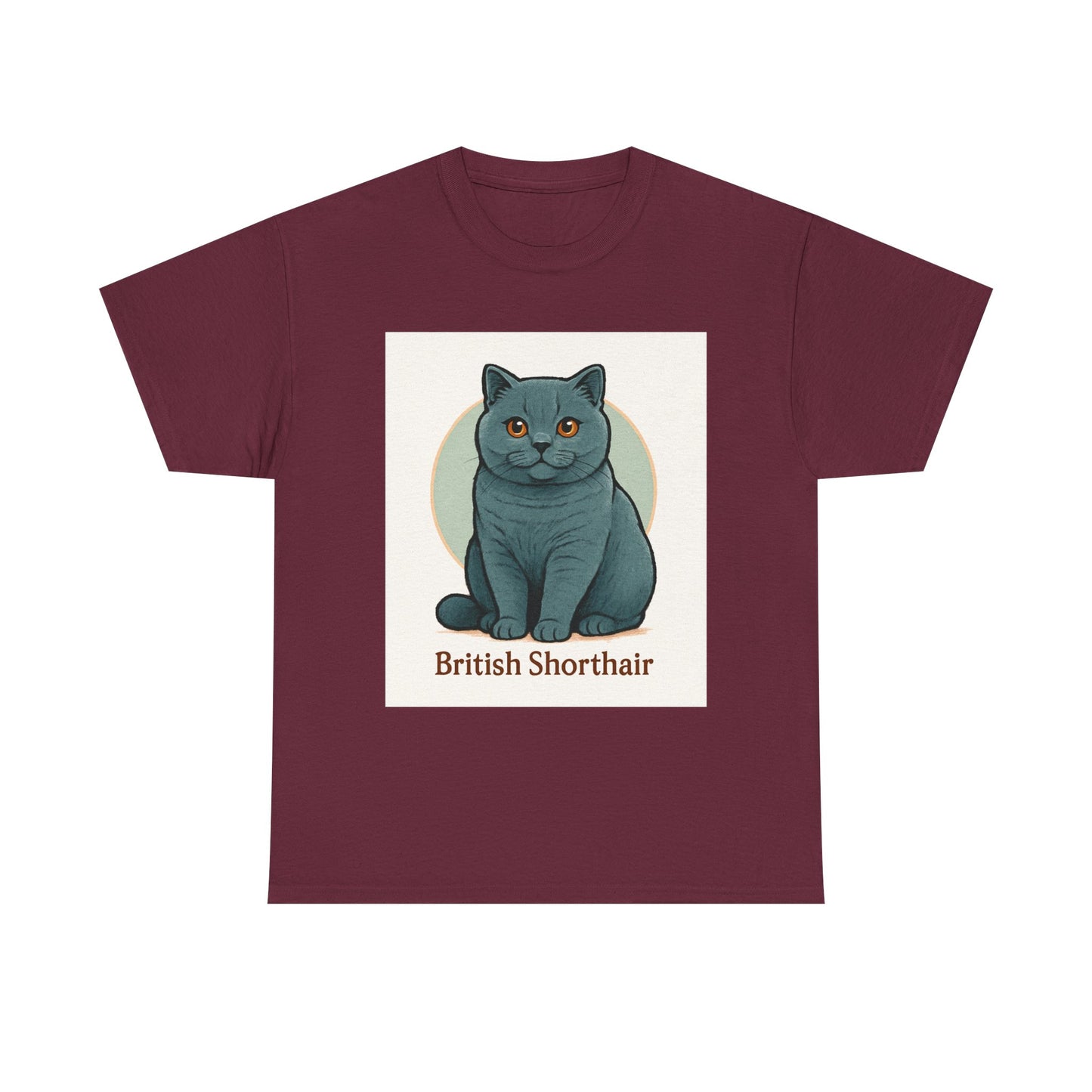 British Shorthair Cat Tee, Unisex Cotton T-Shirt, Cute Pet Lover Gift, Animal Lover Apparel, Cat Mom Shirt, Unique Birthday Present