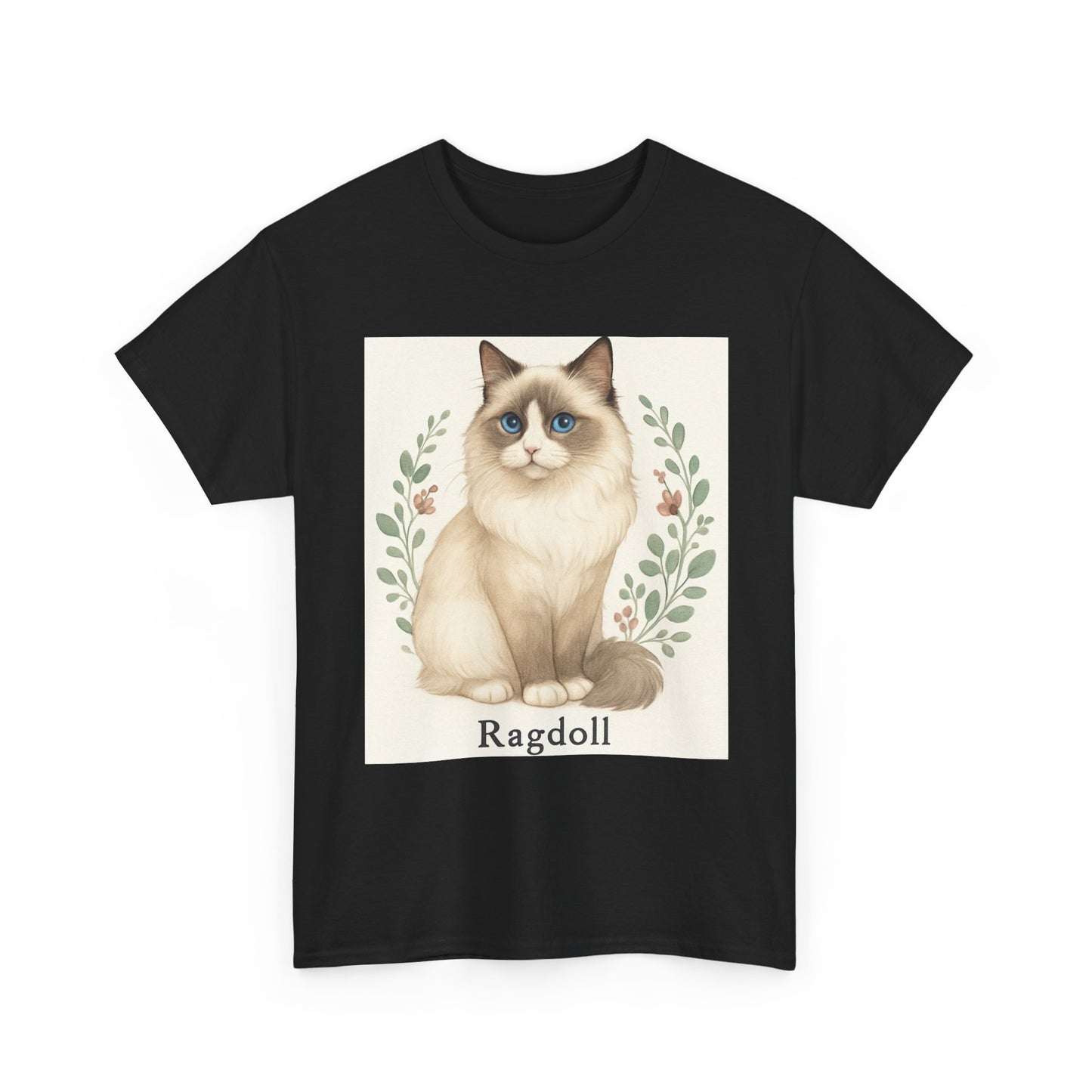 Ragdoll Cat Unisex Heavy Cotton Tee, Cute Cat Shirt, Animal Lover Gift, Pet Lover Apparel, Casual T-Shirt, Gift for Cat Moms