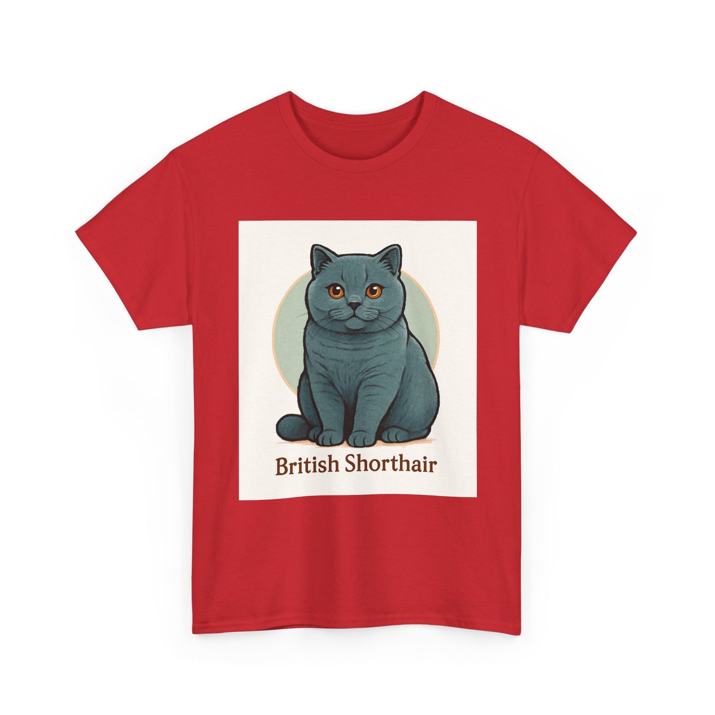 British Shorthair Cat Tee, Unisex Cotton T-Shirt, Cute Pet Lover Gift, Animal Lover Apparel, Cat Mom Shirt, Unique Birthday Present