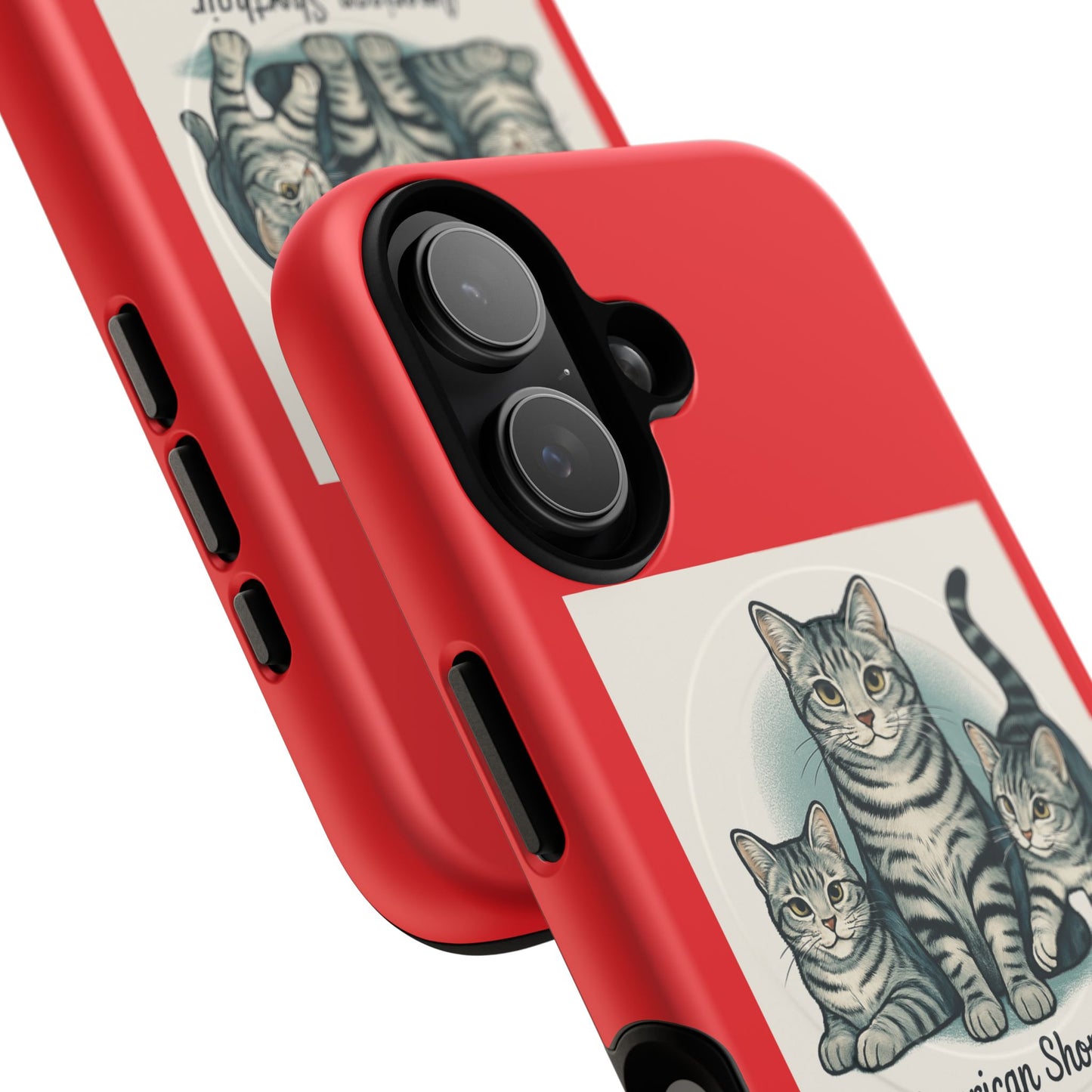 Cute Cat Magnetic Phone Case, Tough Phone Cover for Cat Lovers, Gifts for Pet Owners, Birthday, Christmas, Customizable Design
