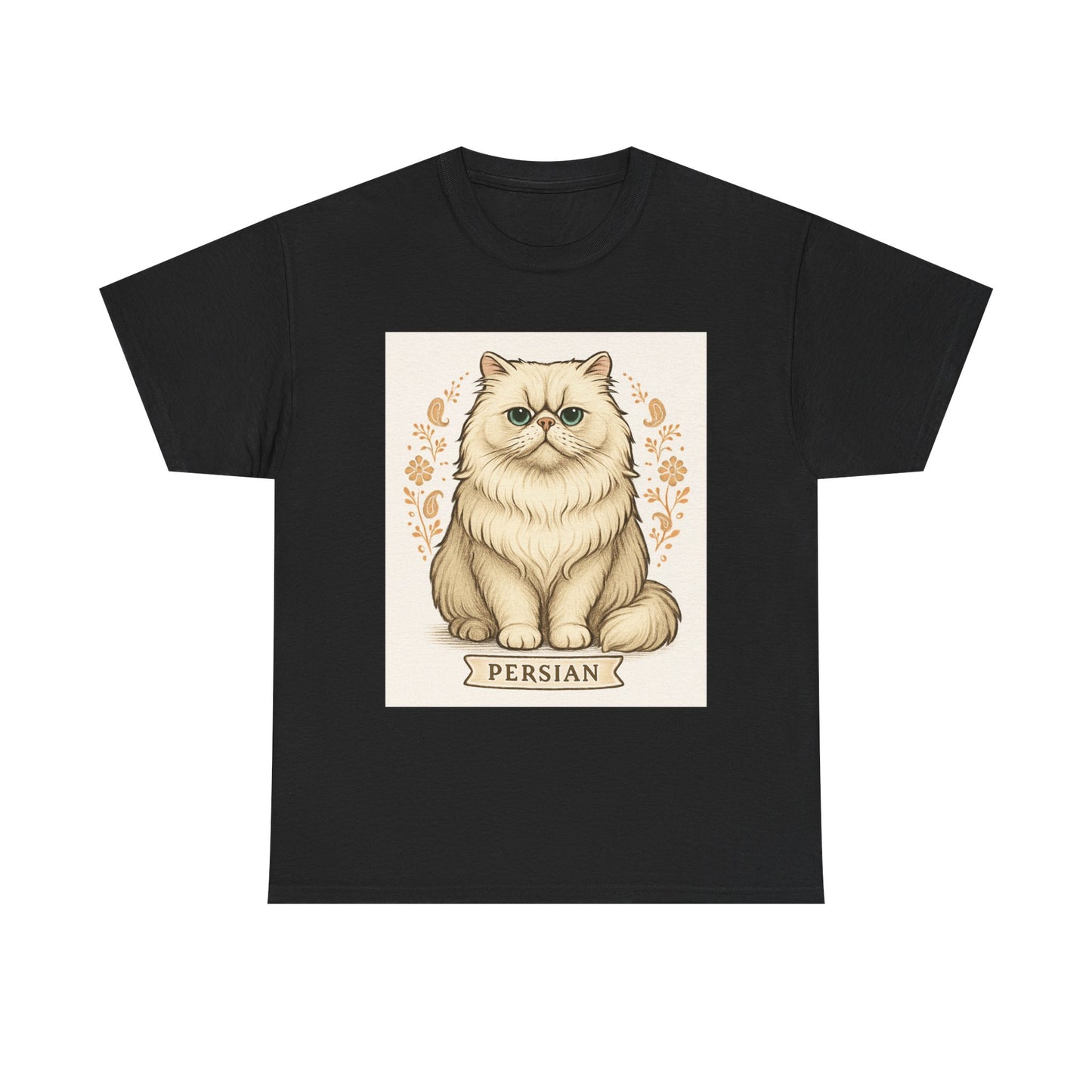 Persian Cat Unisex Heavy Cotton Tee - Perfect Gift for Cat Lovers, Animal Lovers, Casual Wear, Pet Themed Fashion, Birthday Gifts