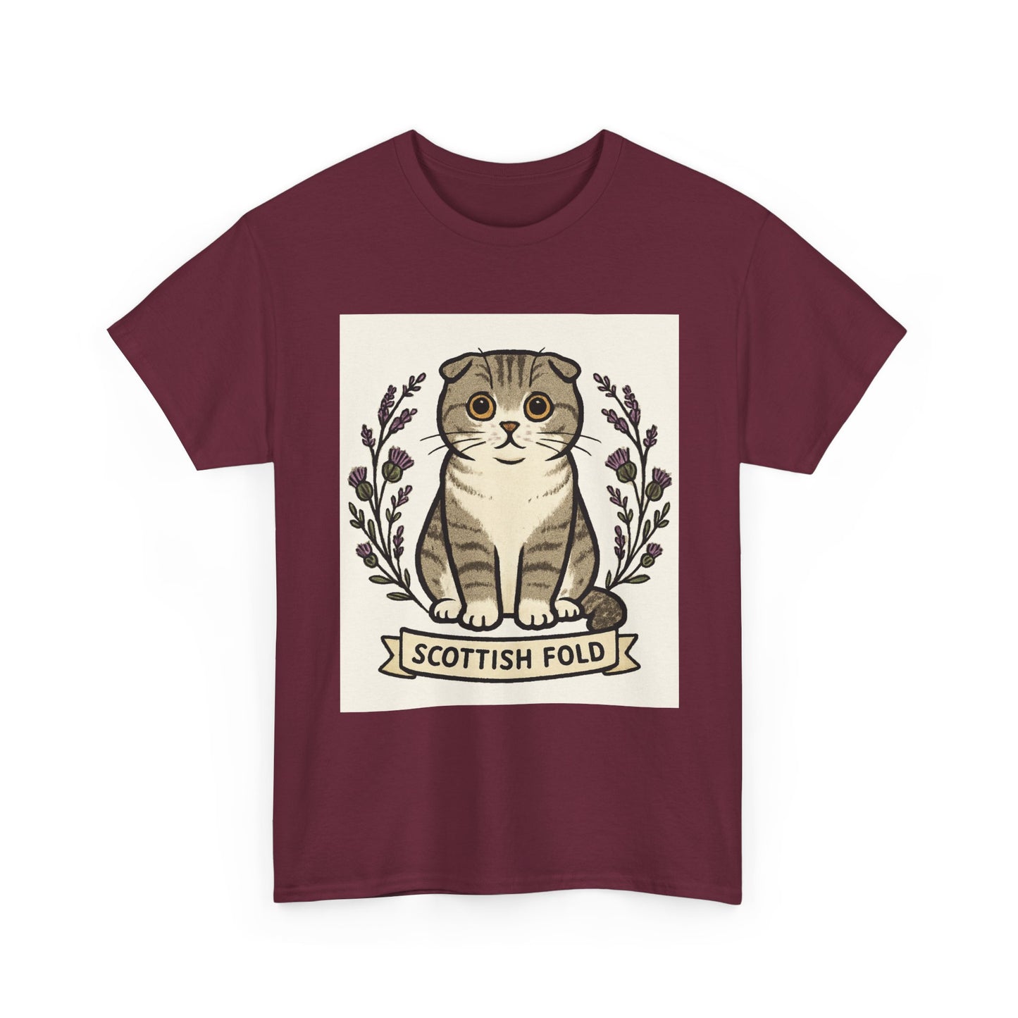 Scottish Fold Cat Tee for Cat Lovers, Cute Animal T-Shirt, Unisex Graphic Tee, Gifts for Pet Owners, Birthday Gift for Cat Owners