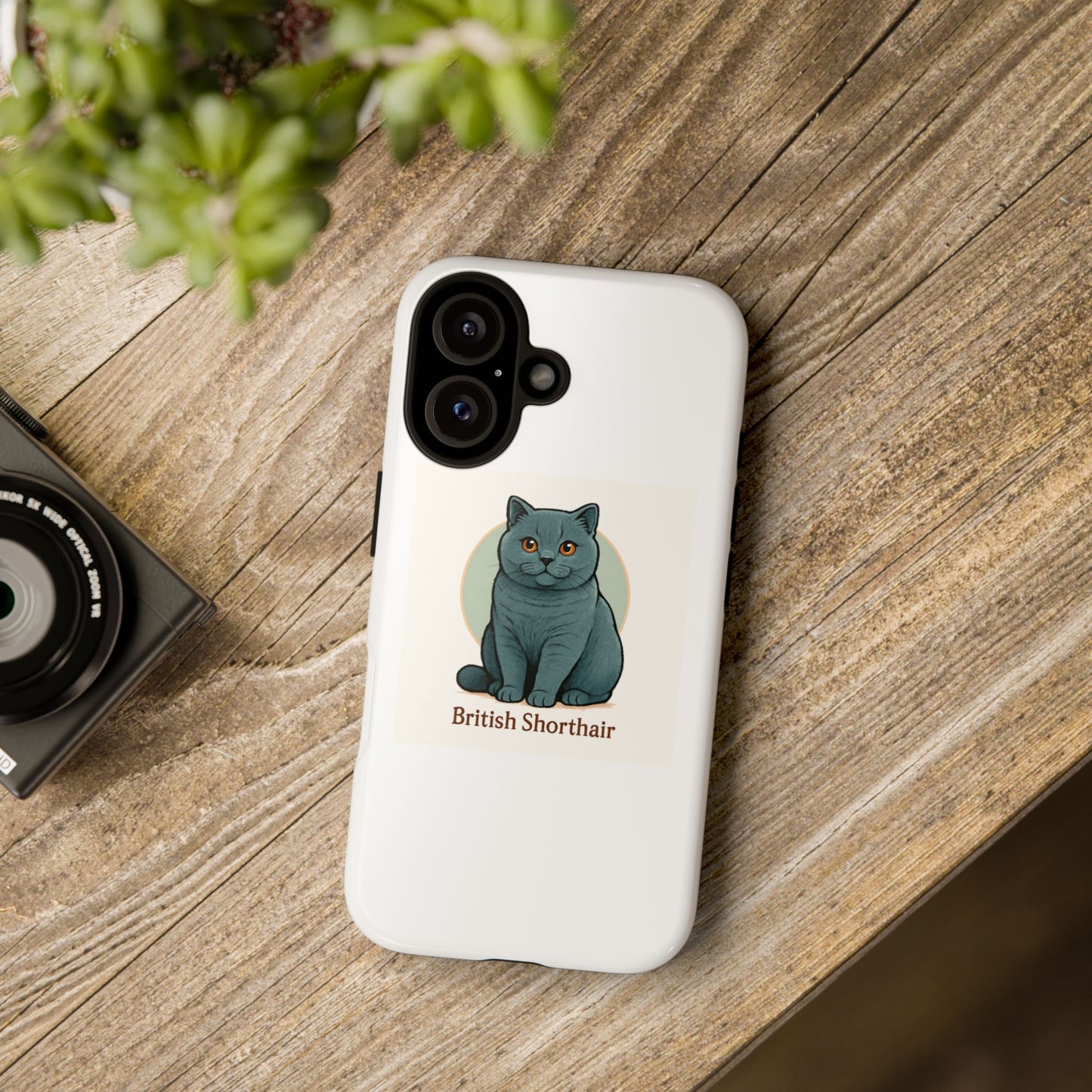 British Shorthair Cat Phone Case, Tough Cases for Pet Lovers, Cute Cat Accessory, Gift for Cat Owners, Cat Lover Phone Cover