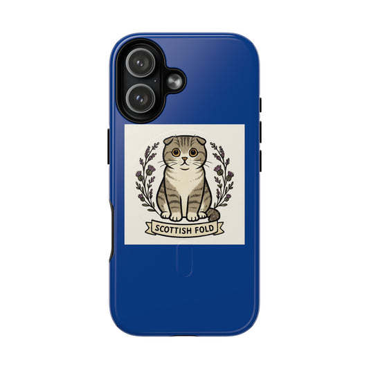 Scottish Fold Cat Tough Magnetic Cases | Cute Cat Phone Cover, Pet Lover Gift, Durable Phone Accessory, Unique Cat Design, Scottish Fold