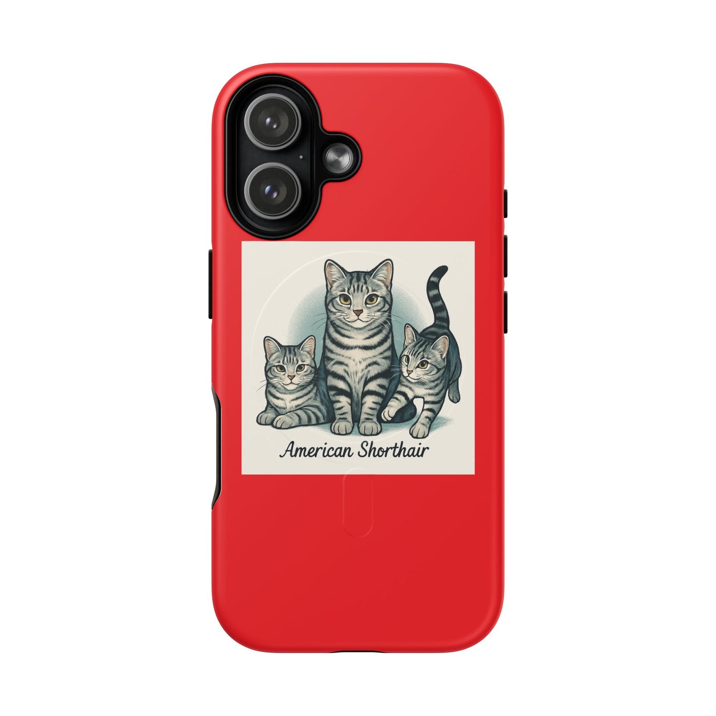 Cute Cat Magnetic Phone Case, Tough Phone Cover for Cat Lovers, Gifts for Pet Owners, Birthday, Christmas, Customizable Design