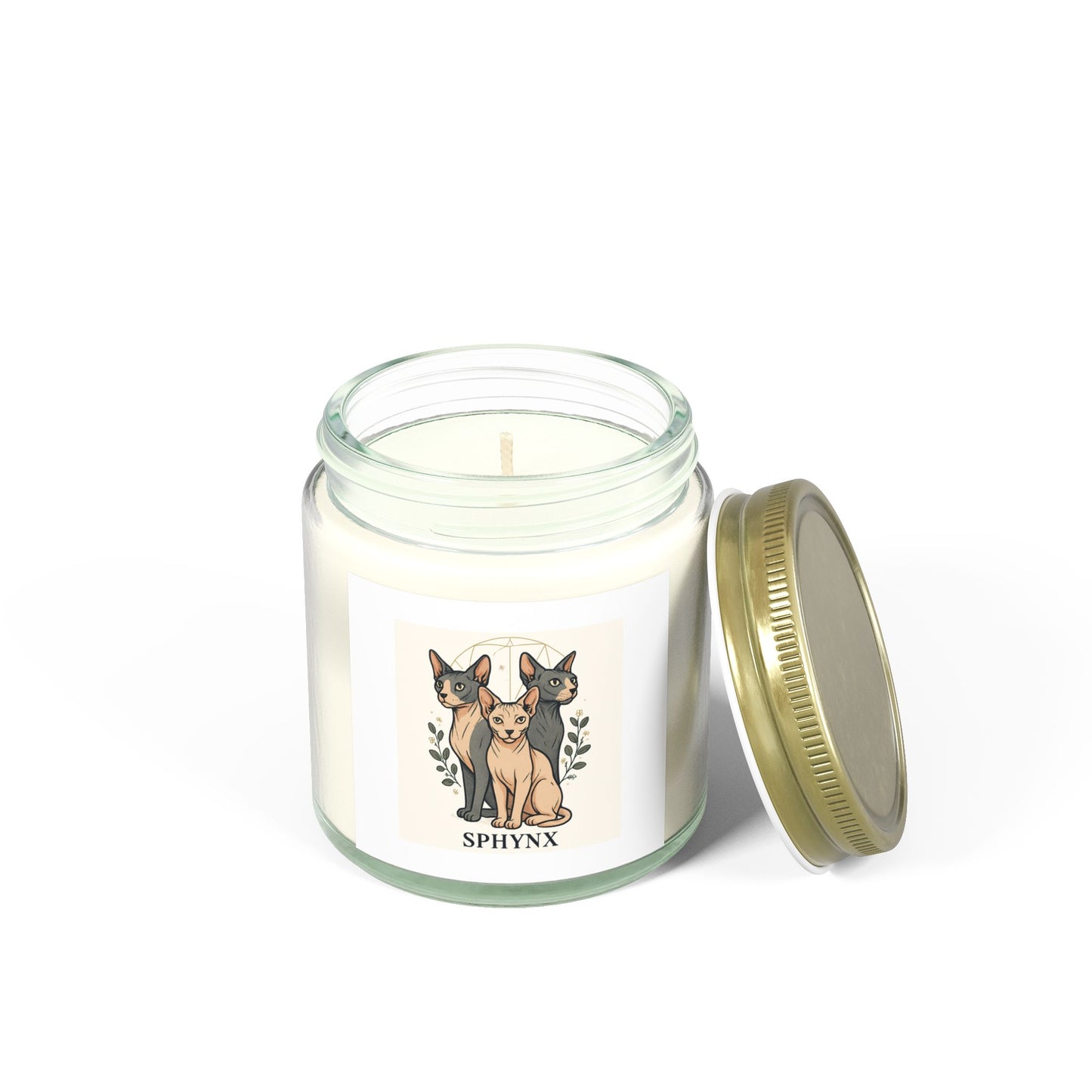 Scented Candles for Pet Lovers, Aromatic Soy Wax Candles, Gifts for Animal Lovers, Home Decor, Sphynx Cat Candle