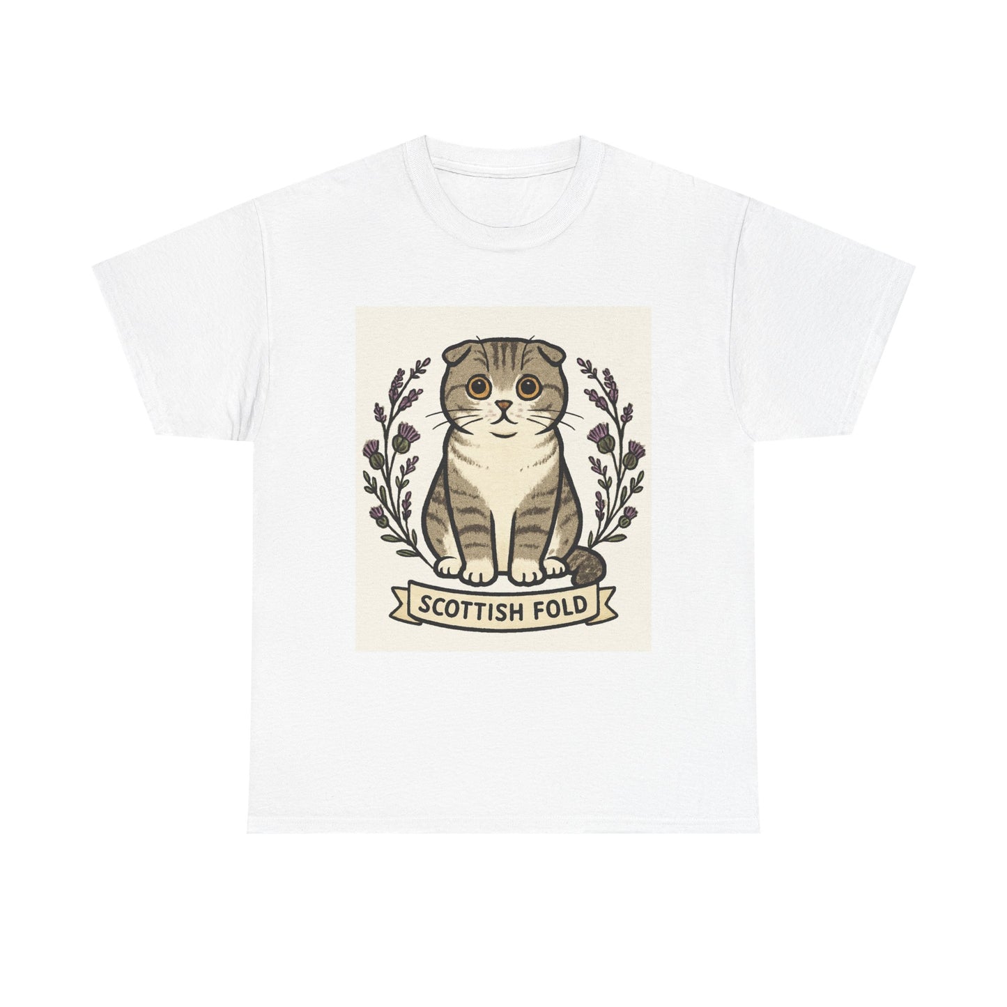 Scottish Fold Cat Tee, Cute Cat Lover Gift, Unisex T-Shirt, Pet Adoption Awareness, Animal Lover Apparel, Casual Everyday Wear