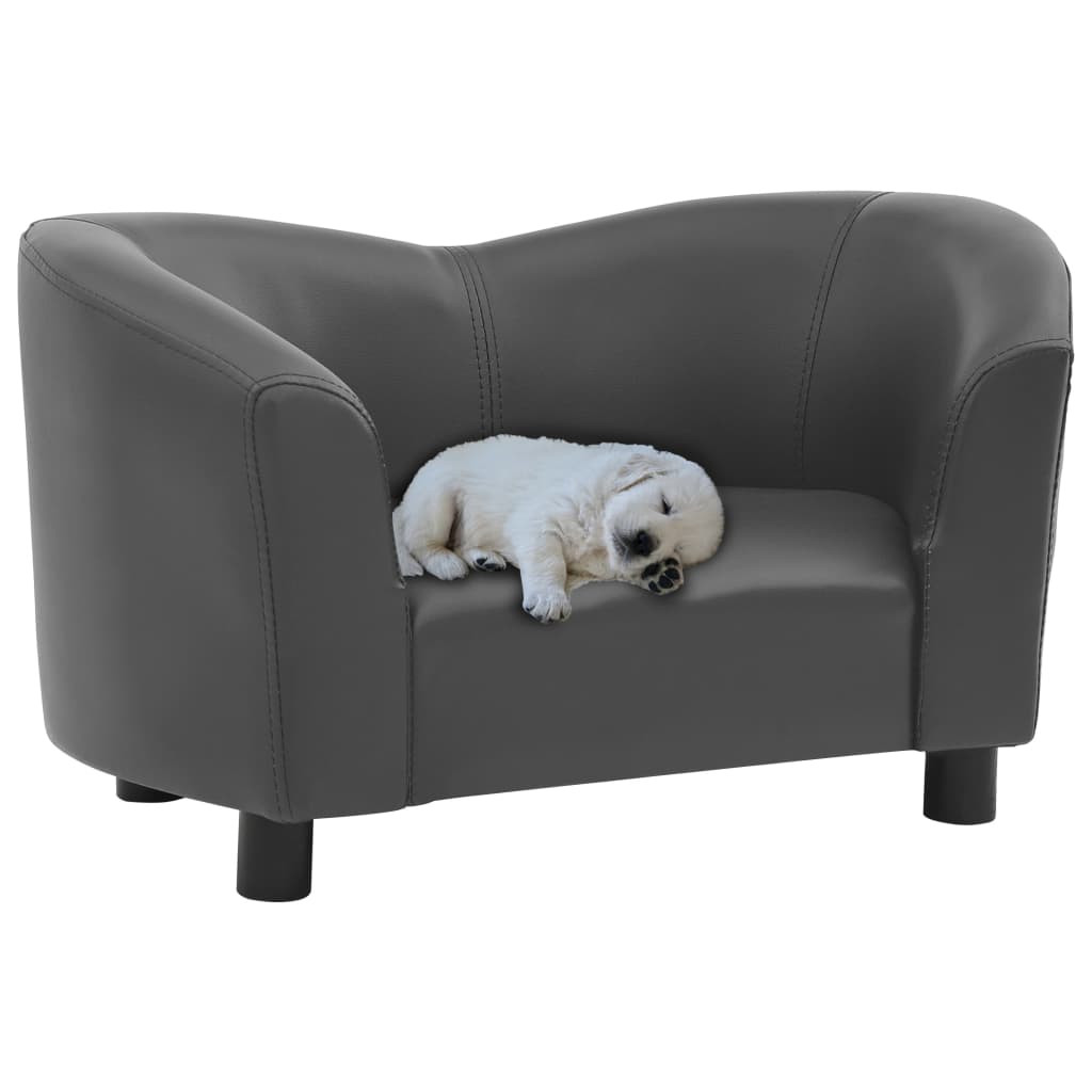 vidaXL Dog Sofa Dog Bed Foam Pet Puppy Couch with Washable Cover Faux Leather