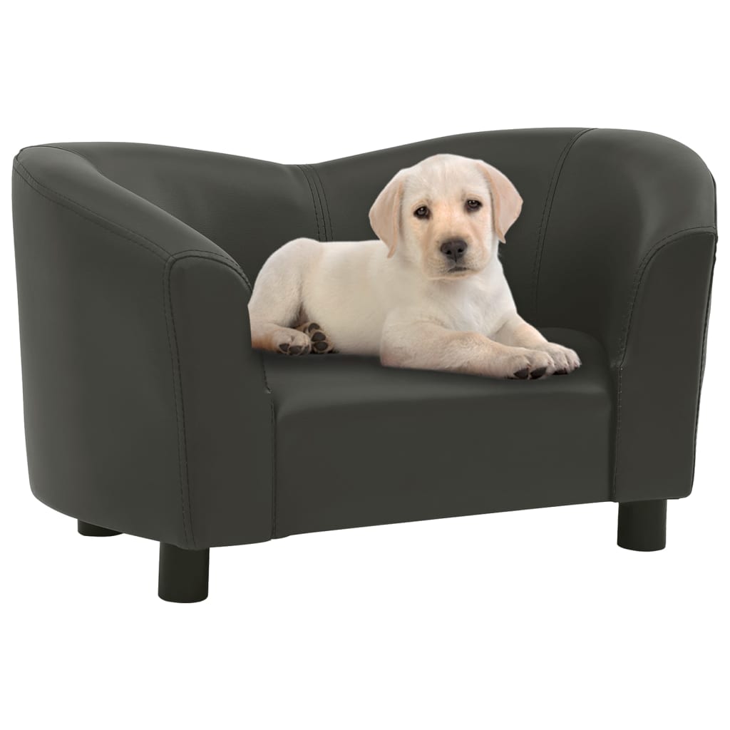 vidaXL Dog Sofa Dog Bed Foam Pet Puppy Couch with Washable Cover Faux Leather