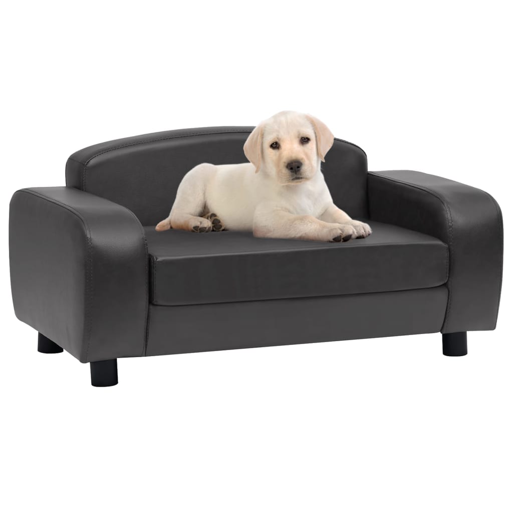 vidaXL Dog Sofa Dog Bed Foam Pet Puppy Couch with Washable Cover Faux Leather