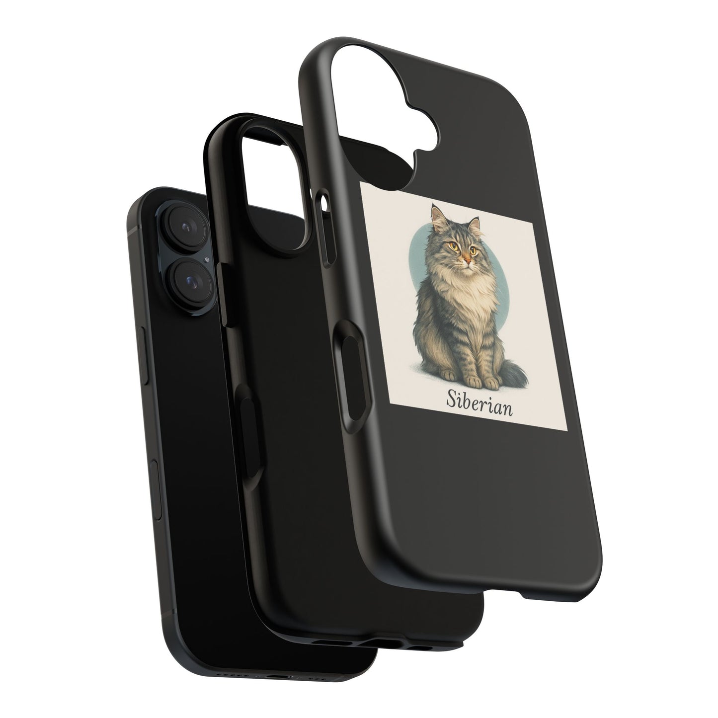 Siberian Cat Phone Case, Tough Textured Protector for Cat Lovers, Unique Gift for Pet Owners, Cute Animal Design, Perfect for Holidays