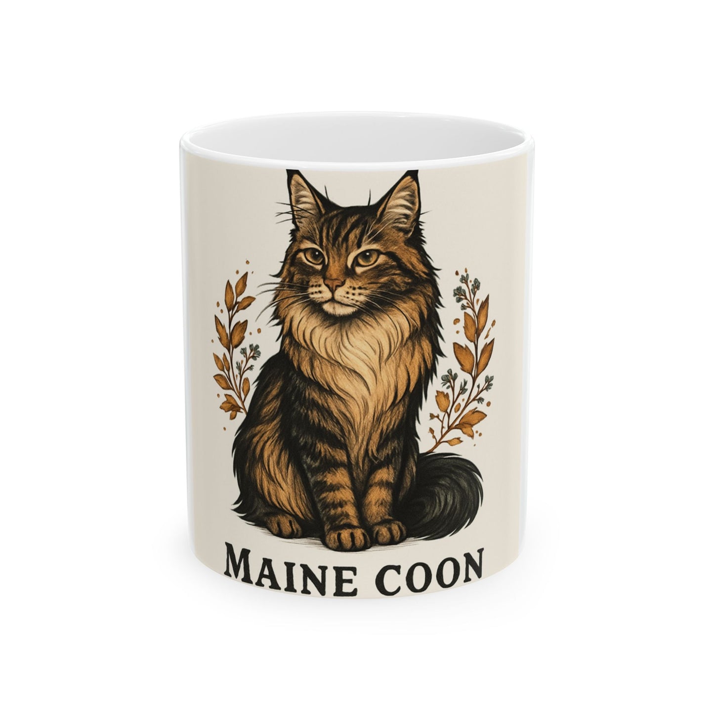Maine Coon Cat Ceramic Mug - Perfect for Cat Lovers, Gift for Birthdays, Coffee or Tea Drinkers, Home Décor, Pet Owner Present