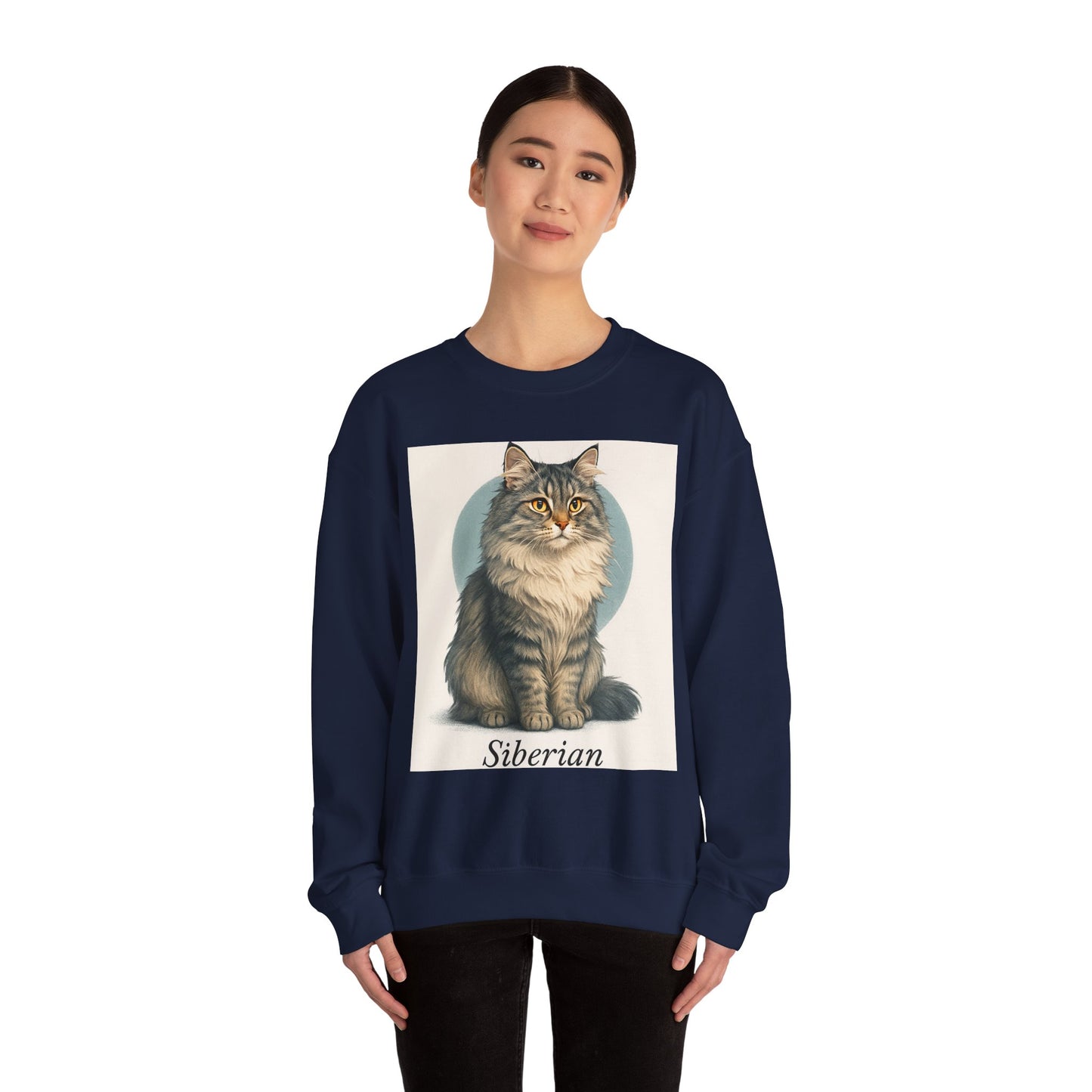 Siberian Cat Sweatshirt, Cozy Crewneck, Pet Lover Gift, Cat Apparel, Animal Lover Sweatshirt, Fall/Winter Fashion