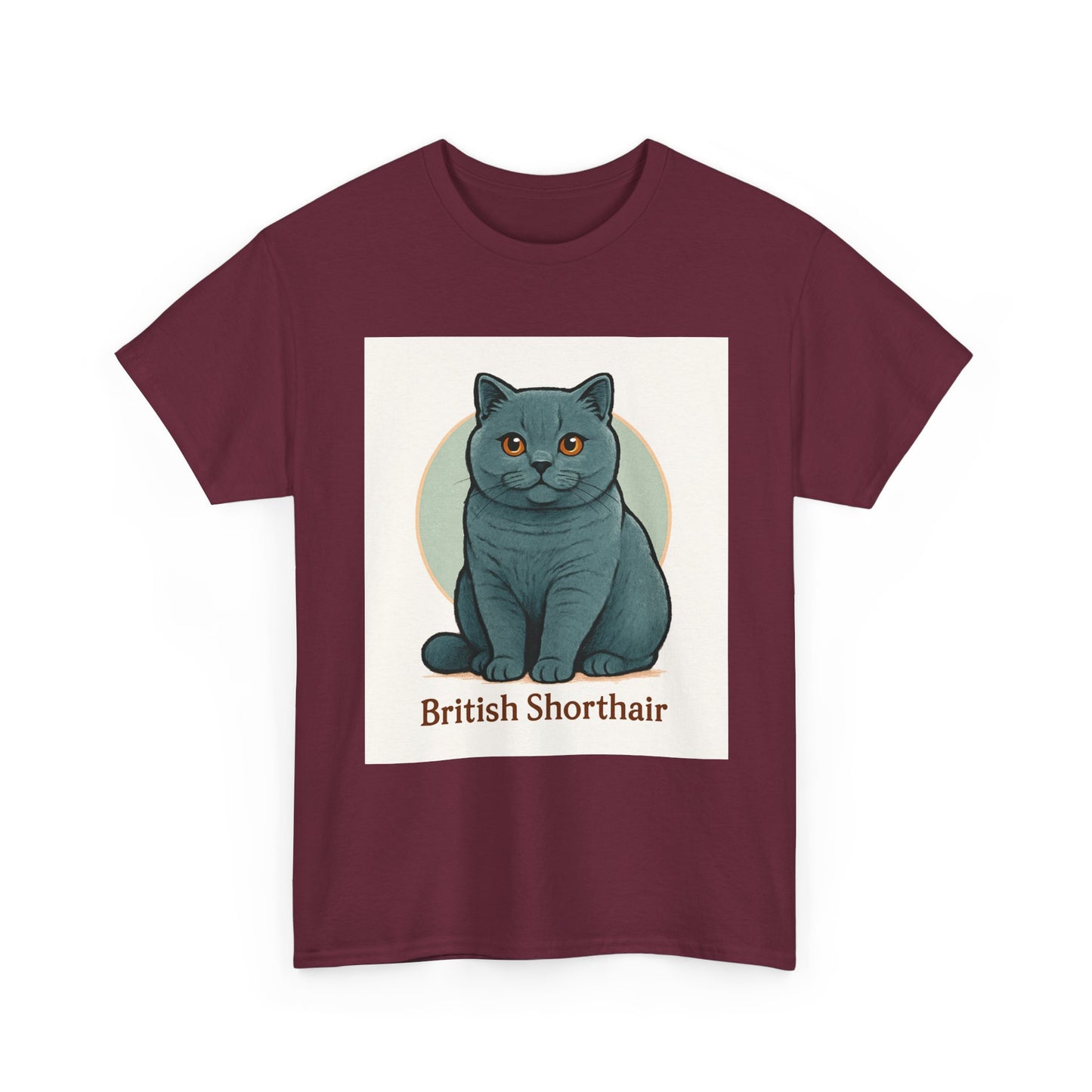 British Shorthair Cat Tee, Unisex Cotton T-Shirt, Cute Pet Lover Gift, Animal Lover Apparel, Cat Mom Shirt, Unique Birthday Present