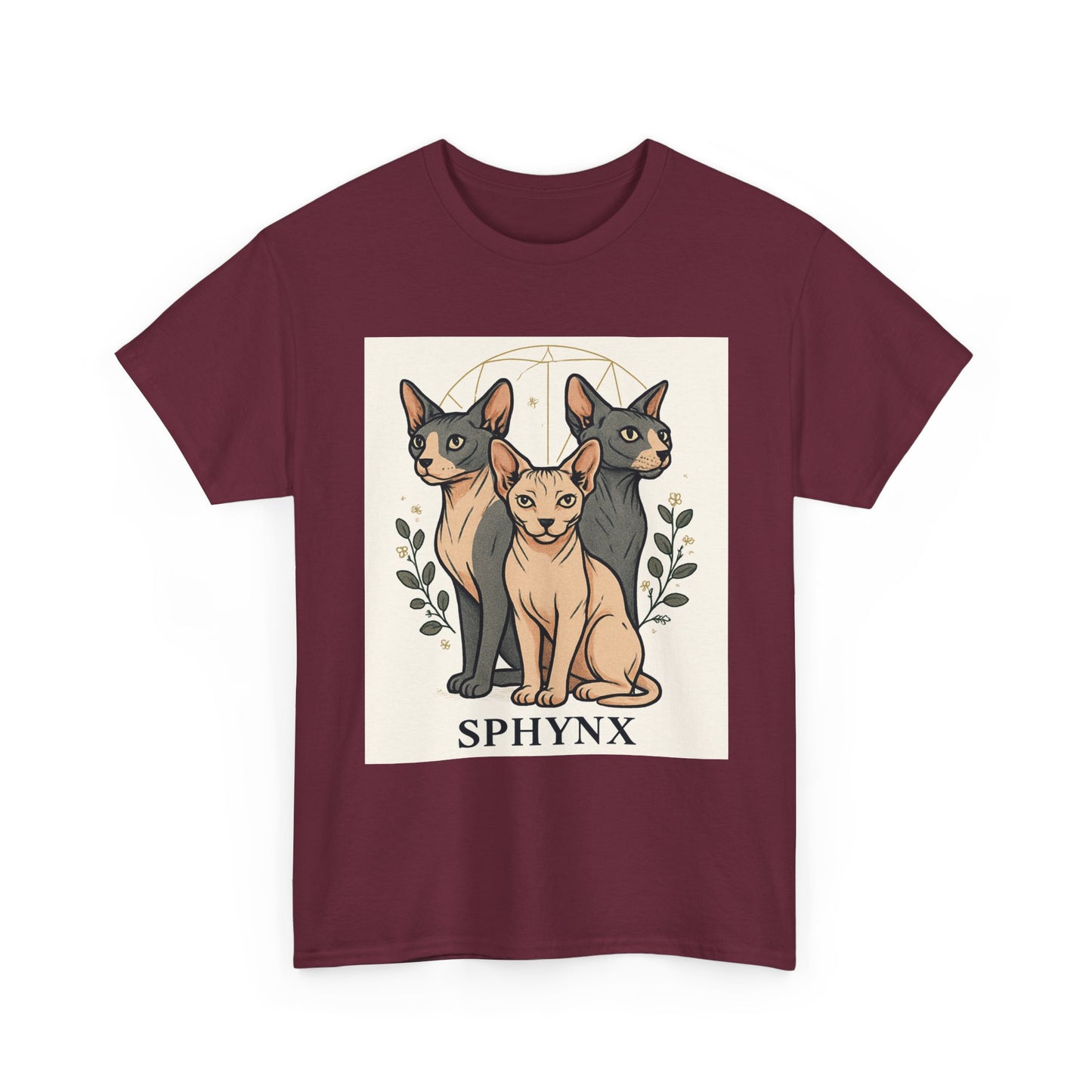 Sphynx Cat Graphic Tee - Unisex Heavy Cotton T-Shirt, Cat Lover Gift, Pet Mom Shirt, Vintage Style Tee, Funny Pet Humor