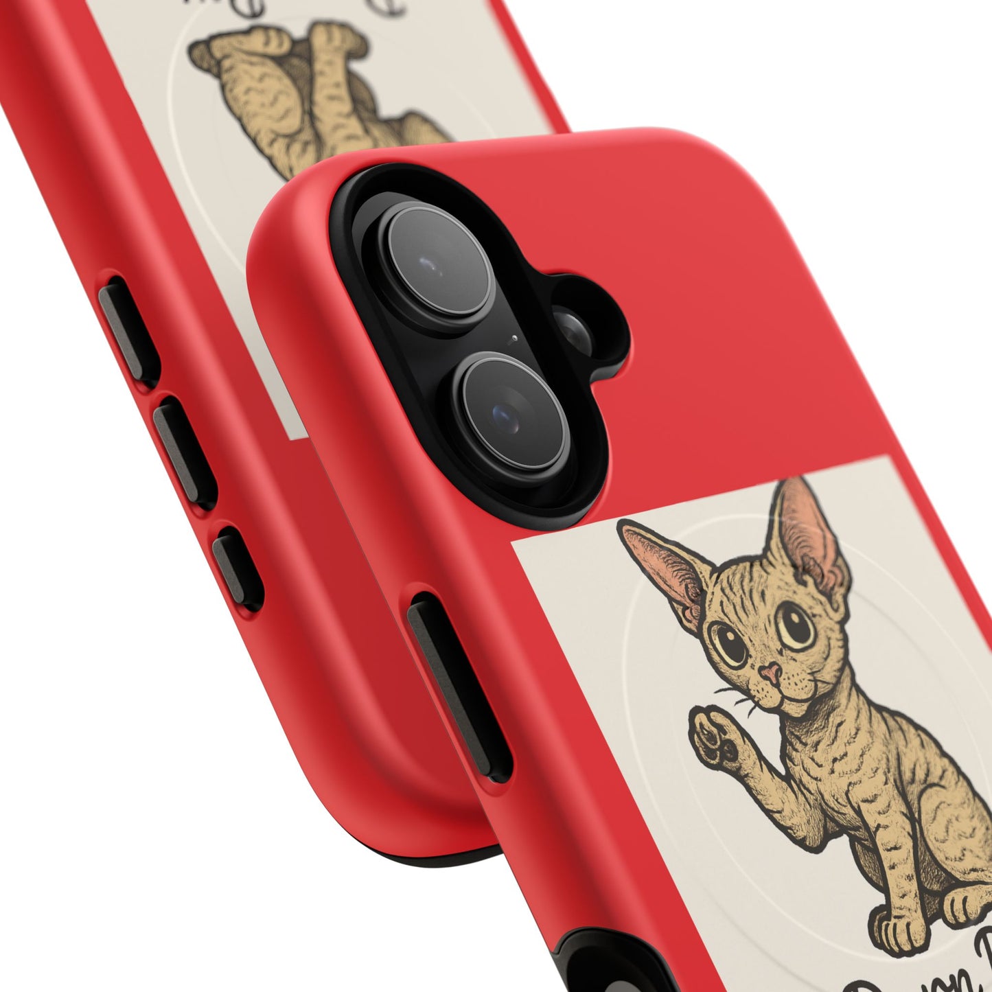 Tough Magnetic Phone Case featuring Adorable Devon Rex Cat
