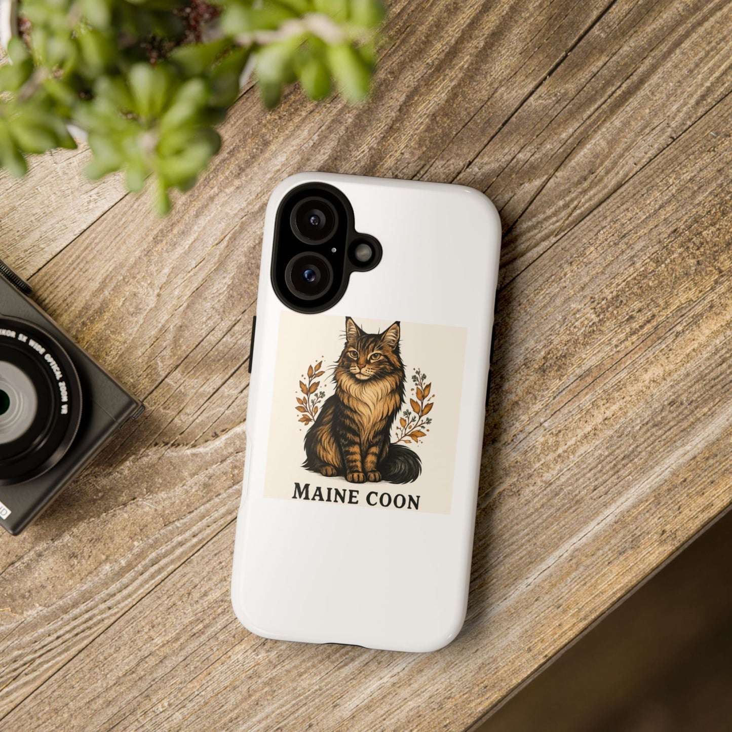 Maine Coon Phone Case, Cute Cat Accessory, Animal Lover Gift, Tough Phone Cover, Personalized Pet Design, Ideal for Cat Owners