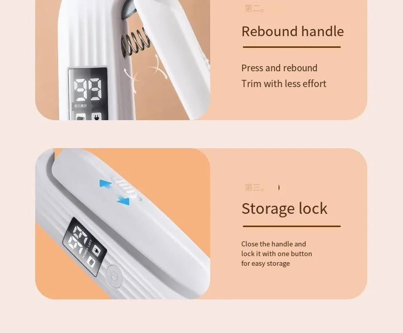 Pet Nail Clipper Trimmer with LED Light USB Rechargeable Electric Nail Clipper Display Nail Grinder Prevent Injury Low Noise