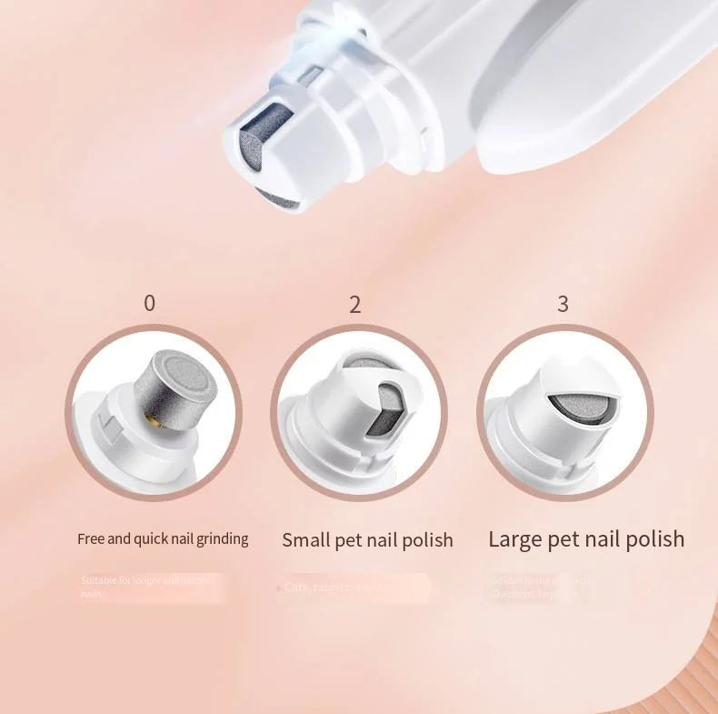 Pet Nail Clipper Trimmer with LED Light USB Rechargeable Electric Nail Clipper Display Nail Grinder Prevent Injury Low Noise