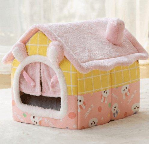 Cozyfold Pet House: Foldable Winter Bed & Enclosed Cave For Dogs And Cats