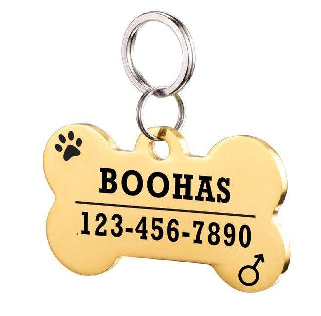Custom Engraved Stainless Steel Pet Id Tag