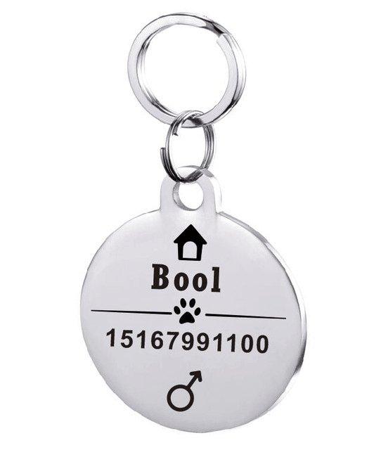 Custom Engraved Stainless Steel Pet Id Tag