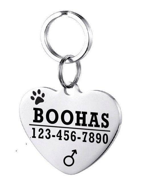 Custom Engraved Stainless Steel Pet Id Tag