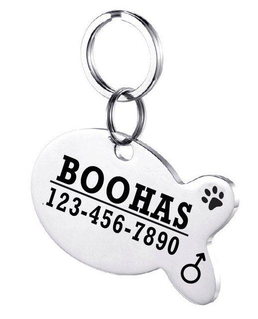 Custom Engraved Stainless Steel Pet Id Tag