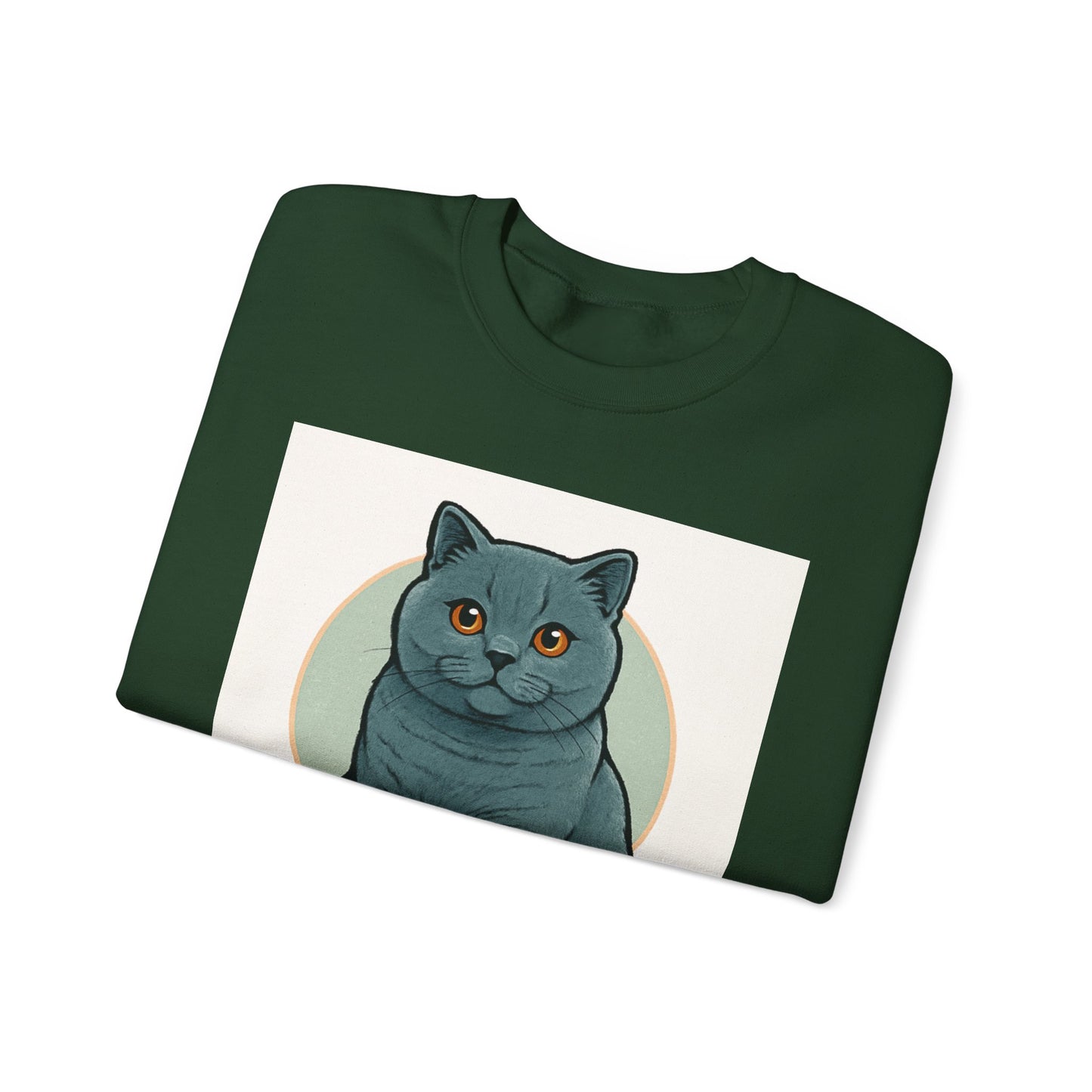 British Shorthair Cat Crewneck Sweatshirt - Cozy Cat Lover Gift, Unisex Cat Apparel, Cute Pet Sweater, Animal Gift for Cat Owners, [...]