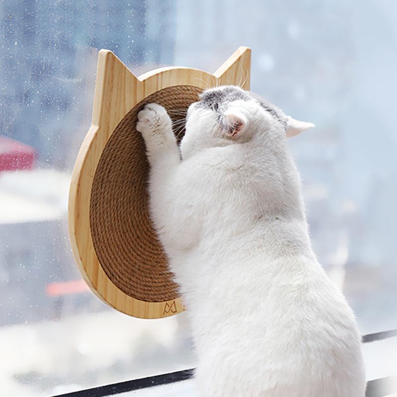 Wall Mounted Cat Scratcher Board With Suction Cup Toy