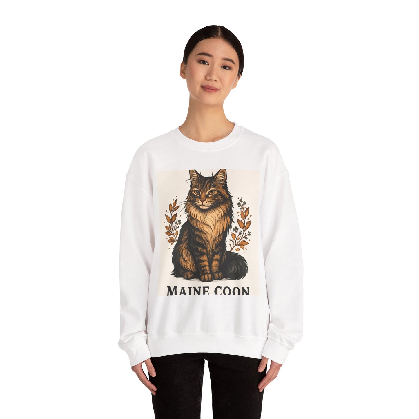 Maine Coon Sweatshirt, Cozy Cat Lover Gift, Unisex Sweatshirt, Cat Pet Owner Apparel, Funny Cat Design, Birthday Gift for Cat Lovers