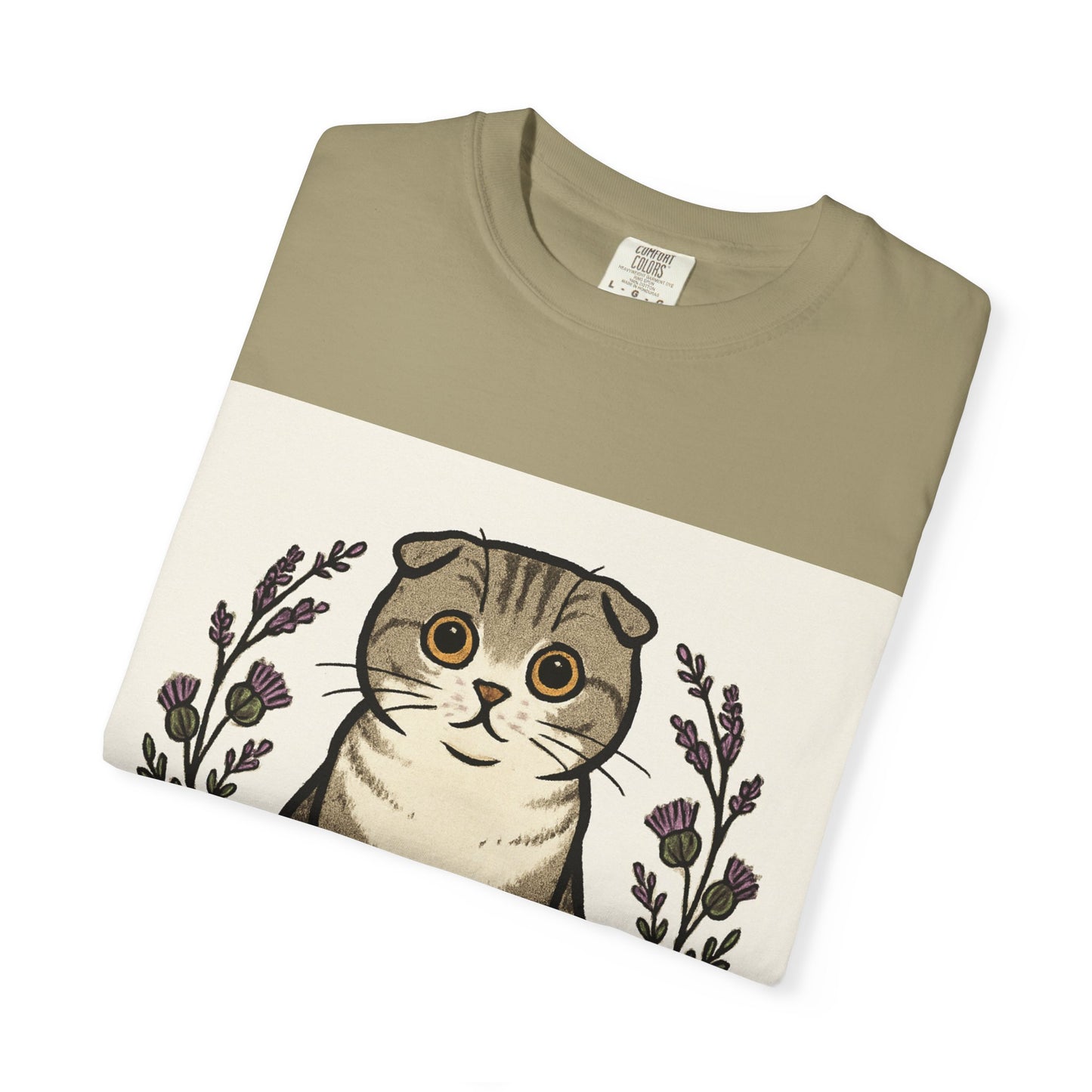 Scottish Fold Cat T-shirt, Cute Cat Lover Gift, Pet Lover Apparel, Cozy Everyday Wear, Unisex Casual Tee