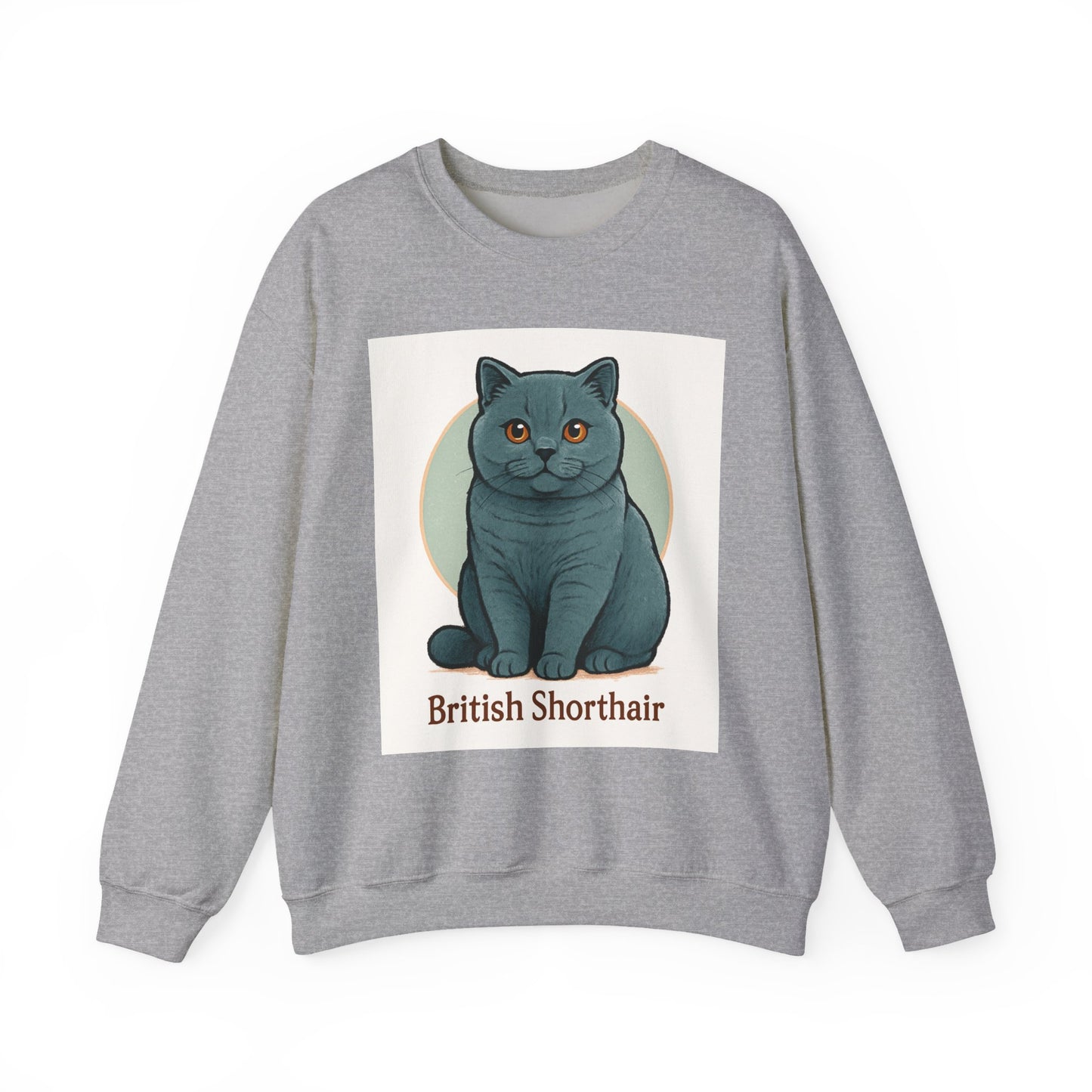 British Shorthair Cat Crewneck Sweatshirt - Cozy Cat Lover Gift, Unisex Cat Apparel, Cute Pet Sweater, Animal Gift for Cat Owners, [...]