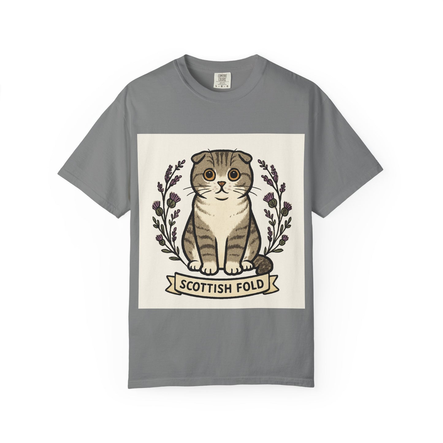 Scottish Fold Cat T-shirt, Cute Cat Lover Gift, Pet Lover Apparel, Cozy Everyday Wear, Unisex Casual Tee