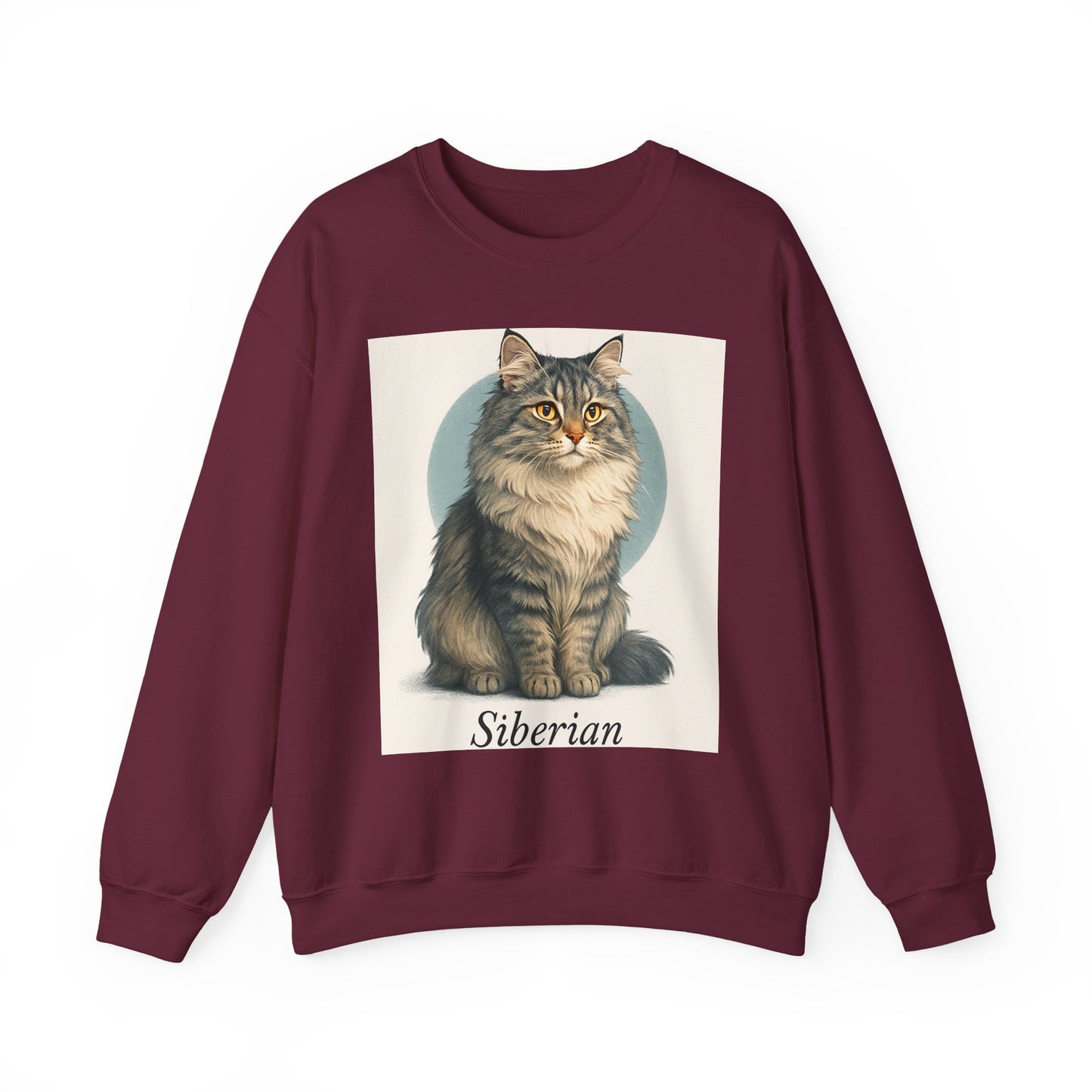 Siberian Cat Sweatshirt, Cozy Crewneck, Pet Lover Gift, Cat Apparel, Animal Lover Sweatshirt, Fall/Winter Fashion