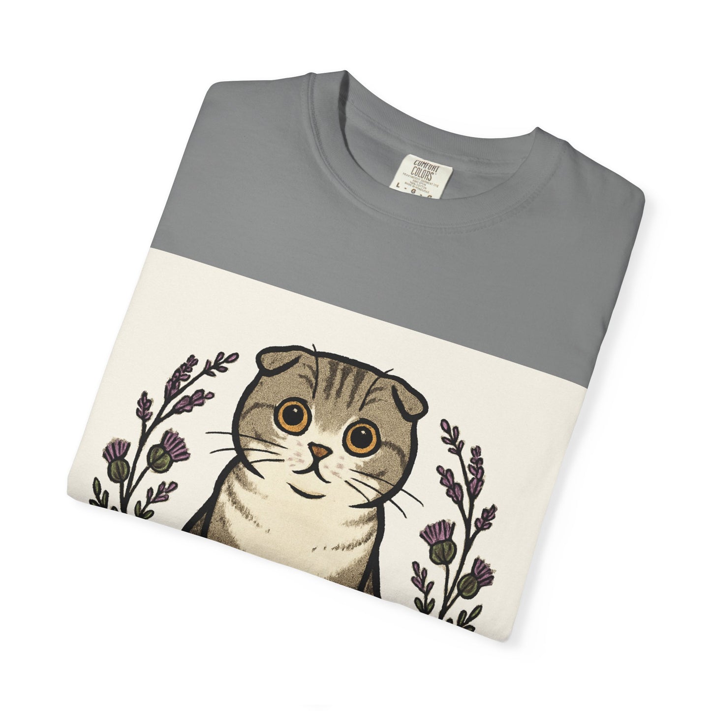 Scottish Fold Cat T-shirt, Cute Cat Lover Gift, Pet Lover Apparel, Cozy Everyday Wear, Unisex Casual Tee