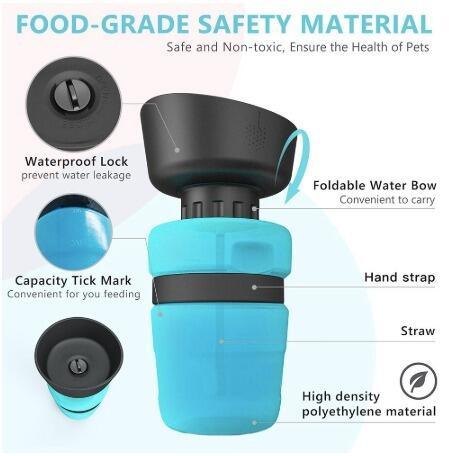 Pet Oasis: Foldable Dog Travel Water Bottle And Dispenser