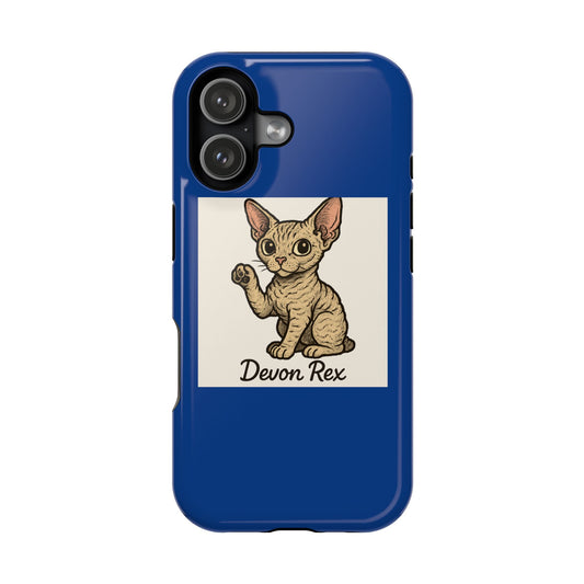 Devon Rex Cat Magnetic Case, Cat Lover Gift, Impact-Resistant Phone Cover, Cute Pet Accessory, Unique Animal Design