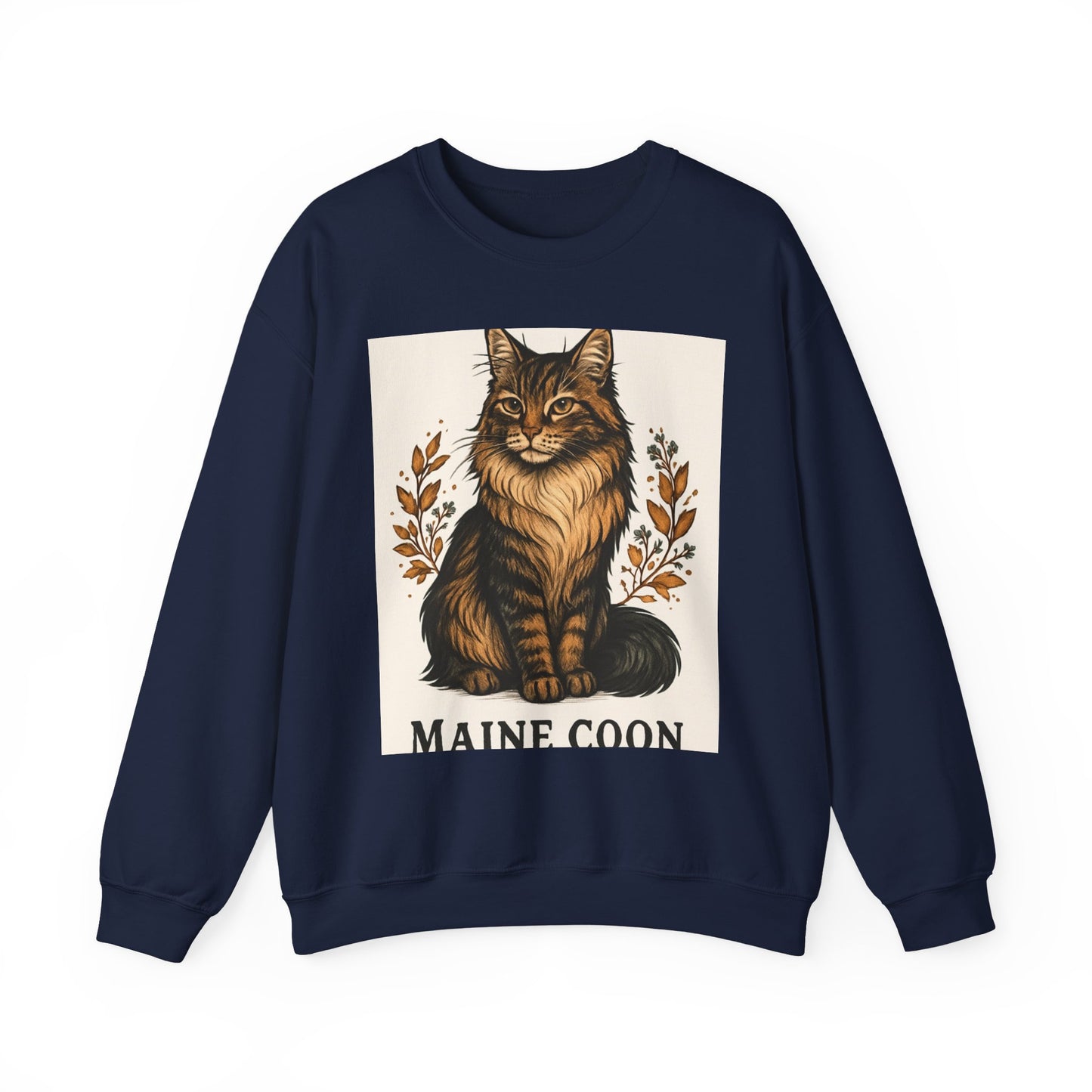 Maine Coon Sweatshirt, Cozy Cat Lover Gift, Unisex Sweatshirt, Cat Pet Owner Apparel, Funny Cat Design, Birthday Gift for Cat Lovers