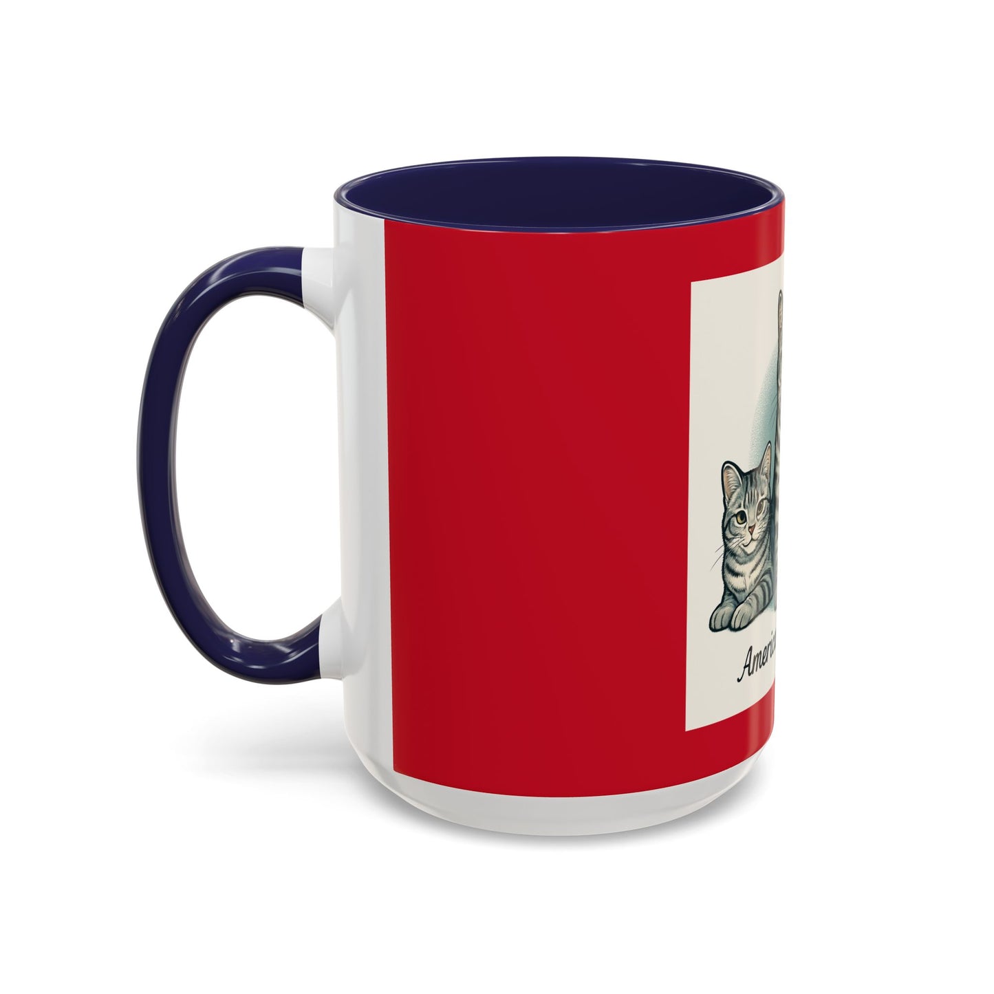 American Shorthair Cat Accent Coffee Mug, Cute Pet Lover Gift, Cat Mom Mug, Unique Kitchen Decor, Cat Themed Drinkware