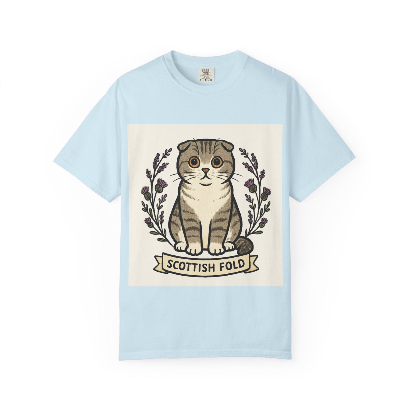 Scottish Fold Cat T-shirt, Cute Cat Lover Gift, Pet Lover Apparel, Cozy Everyday Wear, Unisex Casual Tee