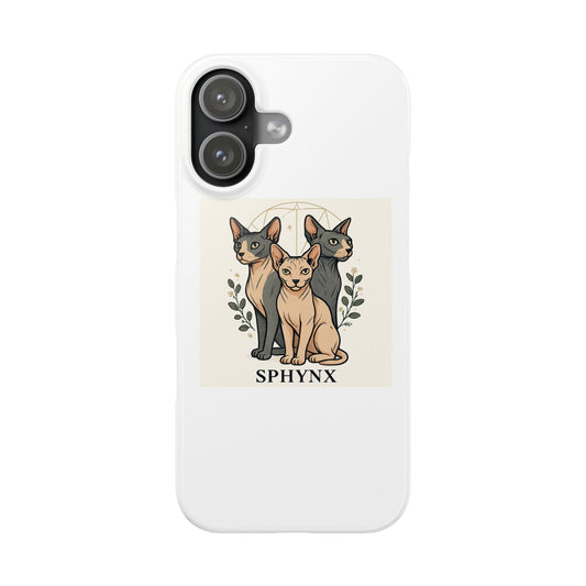 Sphynx Cat Slim Phone Case - Cute Pet Phone Cover, Animal Lover Gift, Sphynx Design for Cat Moms, Birthday Gift, Cat Accessories